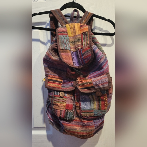 Colorful Patchwork Backpack - Picture 2 of 6